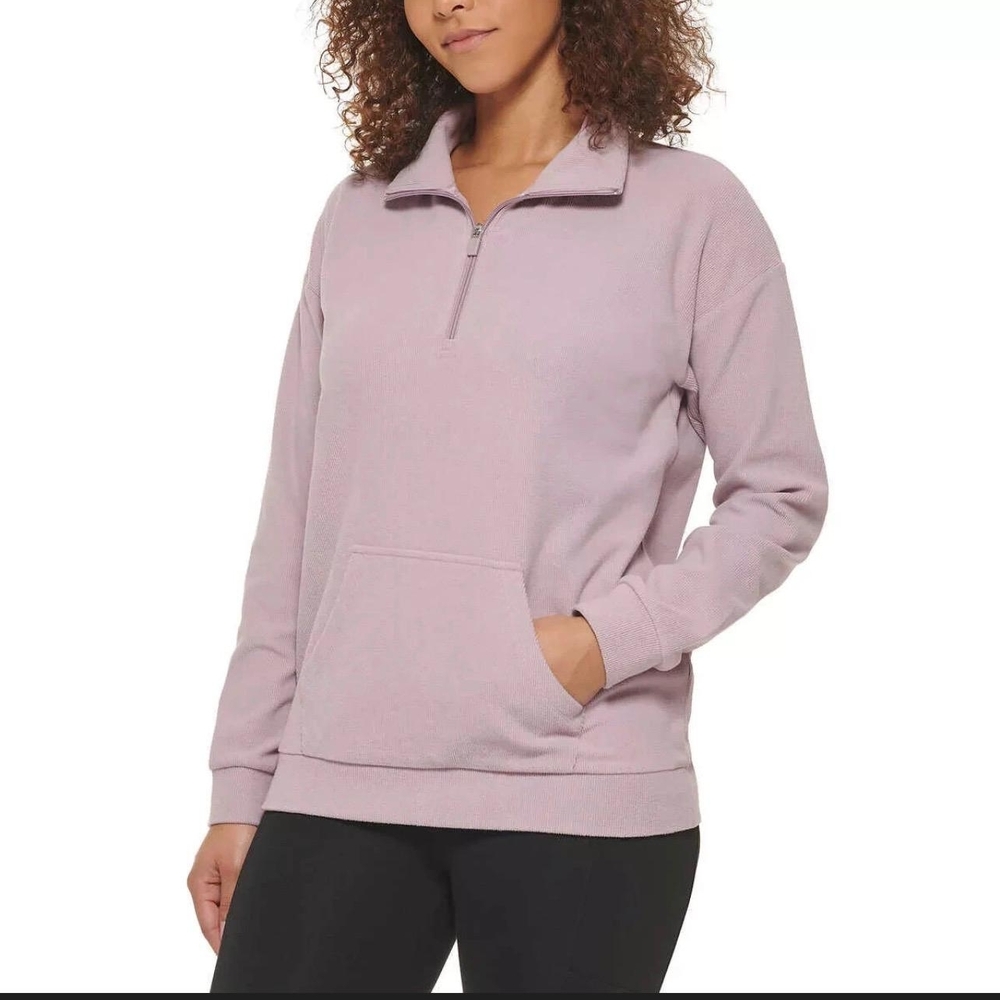 Marc New York Women's Light Purple Half-Zip Hoodie